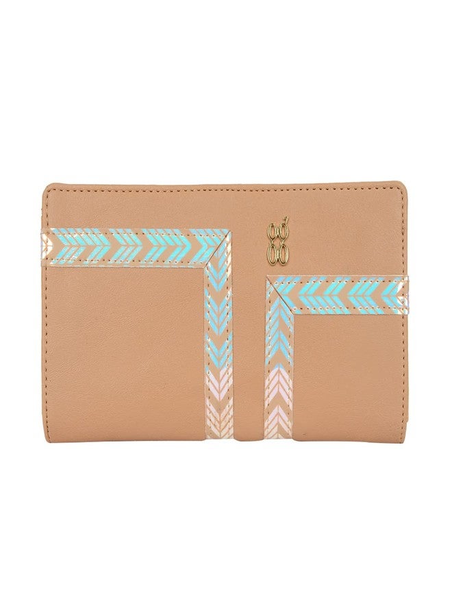 Baggit Women Beige Wallet Large Size | Ladies Stylish Purse Bag | Credit Card Money Holder - Image 1